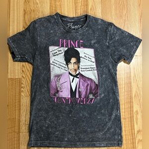 Prince Controversy Graphic Tee - Black with Purple Print